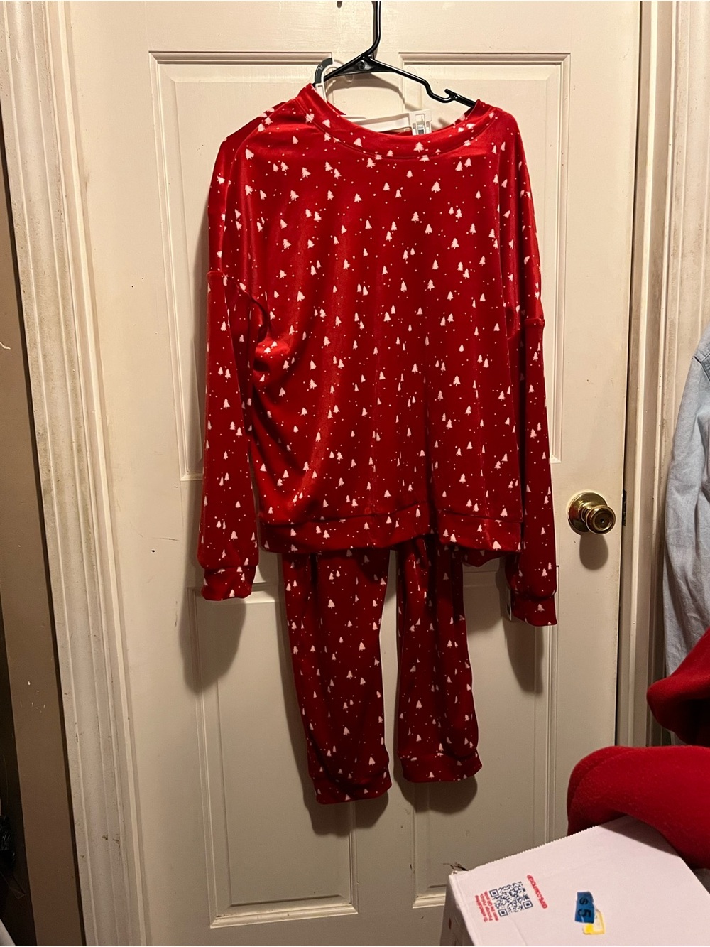 Auden Red Holiday Tree Print Kids Pajama Set